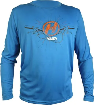 Produktbild von HAVEN Langarm Fahrradtrikot für den Sommer - NAVAHO II LONG - Blau/Orange M