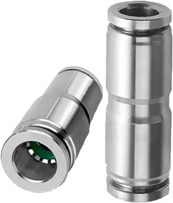 Produktbild von Pneumatische Schnellkupplung Polyurethan12 aus Edelstahl 304, Durchmesser 8-16 mm, gerades Reduzierstück