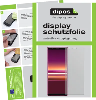 Collage of product packaging and instructions for a screen protector.