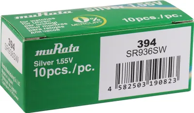Produktbild von MURATA Knopfzellen, 0% Quecksilber , VE 10 Stk - 315-399