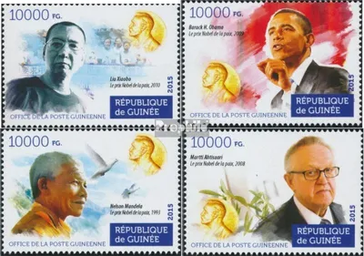 Produktbild von Briefmarken Guinea 2015 Mi 11263-11266 (kompl. Ausgabe) postfrisch Nobelpreisträger