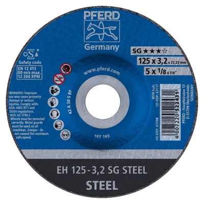 Produktbild von PFERD 61320232, Schneidedisk, Stahl, 12,5 cm, Jede Marke, Flache Mitte, 2,22 cm