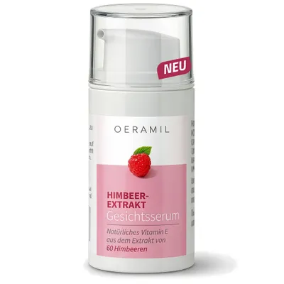 Produktbild von OERAMIL Himbeer-Extrakt Gesichtsserum mit natürlichem Vitamin E, 30 ml, vegan