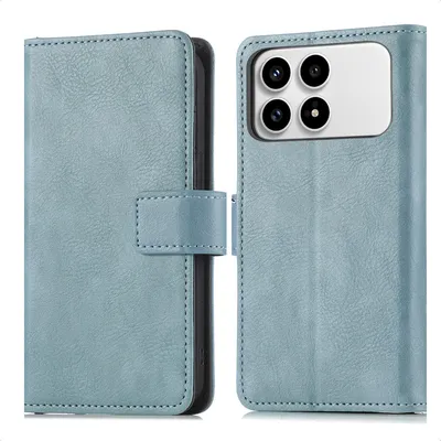 Imagen del producto de Funda Tipo Libro de Lujo para Xiaomi Poco F8 Pro - Azul claro