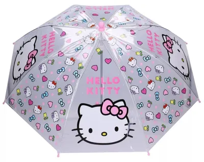 Obrázek produktu pro Vadobag Hello Kitty Rainy Days, V plné velikosti, Průhledná, Růžová, Hello Kitty, Dívka, Dětský, Dívka
