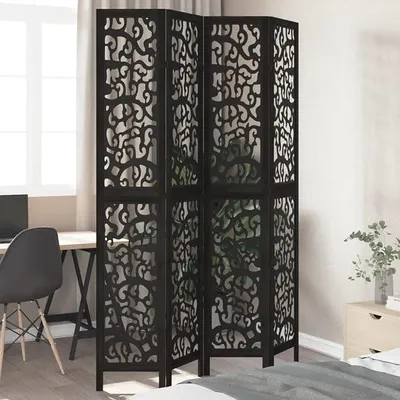 Imagen del producto de 4-TLG. Biombo divisor de ambientes, pantalla de protección, color , madera maciza de Paulownia