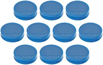Produktbild von Magnetoplan 1664014, Tafelmagnet, Blau, 0,7 kg, 10 Stück(e)