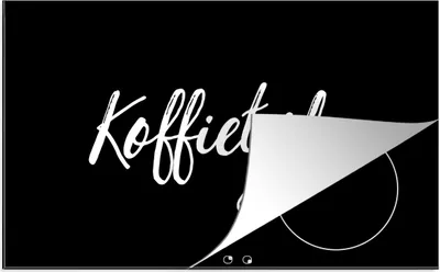 Produktbild von KitchenYeah© Herdabdeckplatte Zitate - Sprichwörter - Kaffee , 89x51cm, Küche Deko, Glaskeramikkochfeld Herdabdeckung, Abdeckplatte fùr Kochfeld