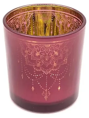 Zdjęcie produktu dla Świecznik Metaliczna Mandala - zestaw 2 szt. - 7,3 x 8 cm