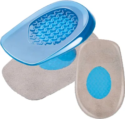 Produktbild von Gelové podložky pod paty, podložky pod paty do bot | 42-48, silikonový gel, 2 kusy | stélky pro zvýšení, patní ostruha