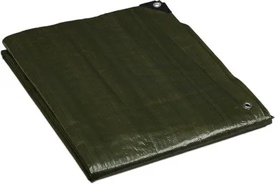 Immagine prodotto di Telo protettivo Unyqoos® da 120 g/m² – 1,5 x 6 m, impermeabile e resistente agli strappi, con occhielli, colore verde, telo di protezione per legno e giardino