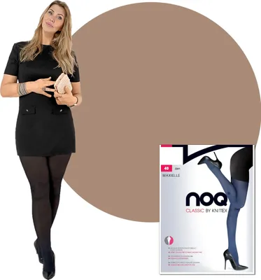 Produktbild von Maxielle Mikrofaser-Strumpfhose in Übergröße, 40 Denier glatt, matt, halbblickdicht Beige 6