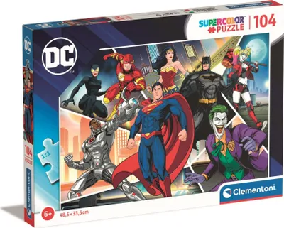 Image de Clementoni puzzle 104 SuperKolor Dc Comics 25722