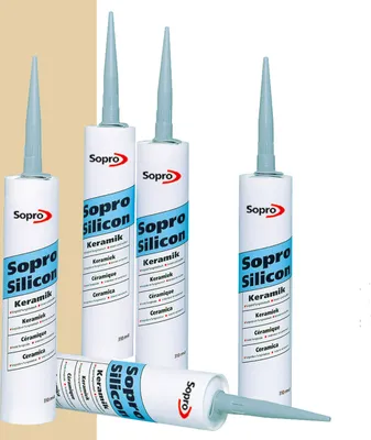 Produktbild von Sopro Silikon Keramik Fugen Fliesen 310ml Abdichtung Farbe beige 1 Stück