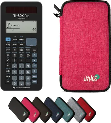Produktbild von TI-30X Pro MathPrint inkl. WYNGS Schutztasche Pink - Wissenschaftlicher Taschenrechner - Basic Set