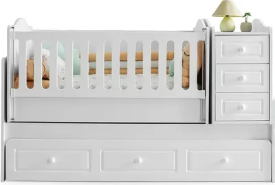 Zdjęcie produktu dla Łóżko do przechowywania Przewijak Nowoczesny Praktyczny Stylowy design Sypialnia dziecka