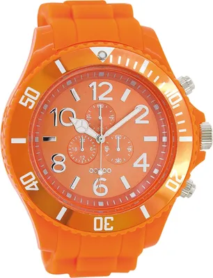 Produktbild von Oozoo Armbanduhr orange Silikon Timepieces Herren Analog-Quarzuhr UOC4826A