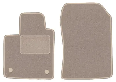 Productafbeelding van Velours voormatten voor Renault Twingo II 2007-2014 (hatchback) – 2-delig, beige, op maat – Wielganizator LUX