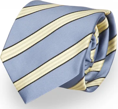 Produktbild von Fabio Farini - 1 Stück Herren Krawatten Blautöne - klassische Männer Schlipse in 8cm Breite Breit (8cm), Hellblau Gelb - Far Horizon/Gooseberry/Black