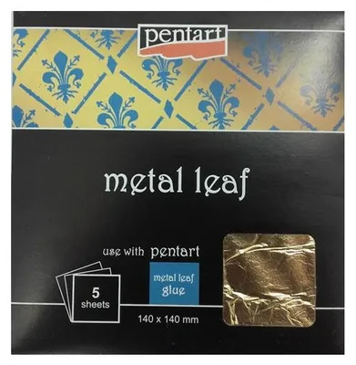 Produktbild von Pentart Schlagmetall 140 × 140 mm, 5 Blatt - 2484 Gold