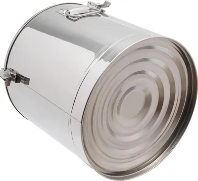 Image de Conteneur alimentaire isotherme - Conteneur isotherme 40 l - Alliage d'aluminium - Avec couvercle et poignées - Pour les fêtes, la restauration, les pique-niques, les voyages - Argent
