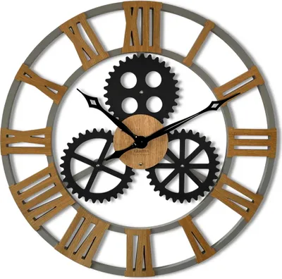 Obrázok produktu pre Dizajnové nástenné hodiny Industrial 2. z229-1a1d 80 cm, šedá