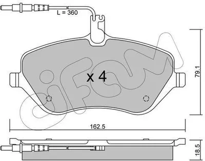 Produktbild von CIFAM Bremsbeläge Satz Vorne Bremsklötze für CITROËN C5 III Kombi (RW) 822-601-0
