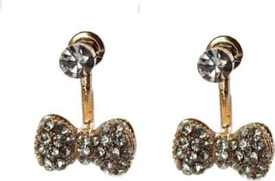 Produktbild von Schleife Strass Ohrstecker Ohrringe bow earrings