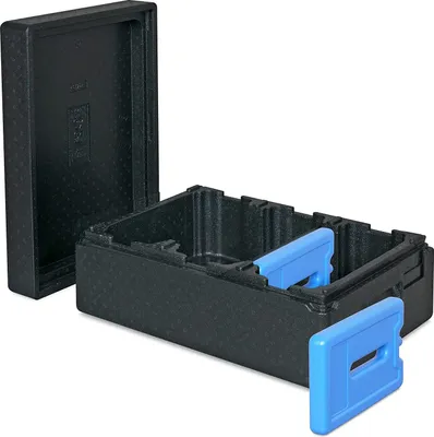 Produktbild von Thermobox für 3 Eisbehälter, 41 Liter, 600x400x260 mm inkl. 2 Kühlakkus GN 1/4