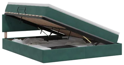 Obrázok produktu pre vidaXL Úložný priestor s čelom postele Tmavozelená 160 x 200 cm Zamat