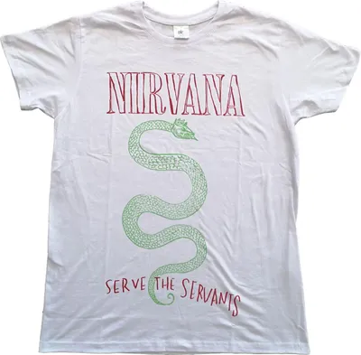 Image de Nirvana - "Serve The Servants" T-shirt pour homme/femme unie RO3868 (L) (Blanc)