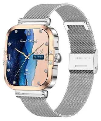 Image de Synerfit Montre connectée Véga AMOLED 1,38" - cardio, sommeil, multisport, 7 j - Milanais Argent