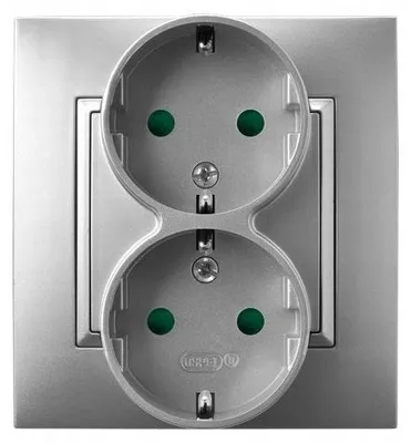 Produktbild von Ospel GP-2USP/18, Silber, IP20, 16 A, 82 mm, 48 mm, 88 mm