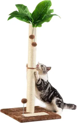 Productafbeelding van Krabpaal, 80 cm hoog, sisal, voor katten, binnen, met speeltje
