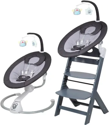 Produktbild von BabyGo Hochstuhl HomeySet, dark grey /grey