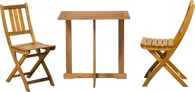 Produktbild von Garten Sitzgruppe massiv Essgruppe Balkon Terrasse Holz Gartenstuhl Gartentisch