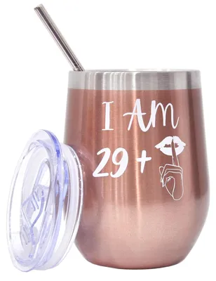 Imagen del producto de Vaso de acero inoxidable de 350 ml, ideal para celebrar un 30º cumpleaños o cualquier ocasión especial