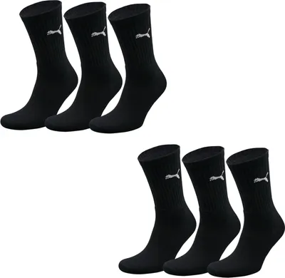 Produktbild von PUMA Sportsocken Bequeme Performancesocken aus Baumwollmischung (6-Paar) Strümpfe für Damen & Herren, schwarz 43-46