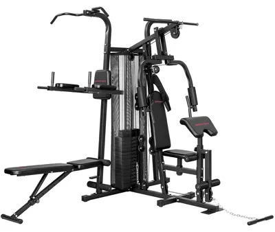 Immagine prodotto di Stazione multifunzionale per allenamento domestico | Colore: Nero | Dimensioni: 183x250x213 cm