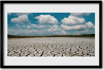 Produktbild von Bild 60x40 MDF-Rahmen Wandkunst Die getrocknete Flusslandschaft