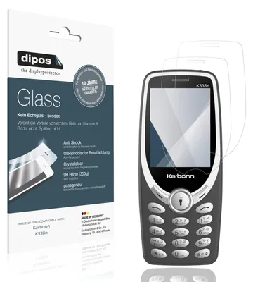 Immagine prodotto di 2x Pellicola Protettiva per Karbonn K338n Protezione Vetro Flessibile 9H dipos