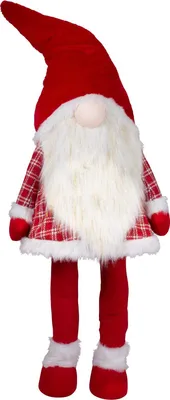 Produktbild von XXL Wackelnder Wichtel 115cm (155cm) Weihnachten Deko Figur Gnom rot