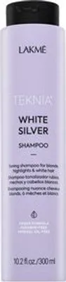 Produktbild von Lakmé Teknia White Silver Shampoo neutralisierte Shampoo für platinblondes und graues Haar 300 ml