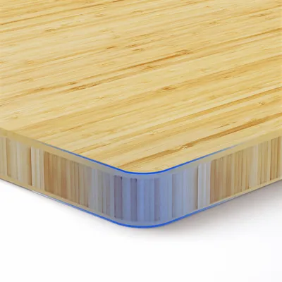 Produktbild von FLEXISPOT Massivholz-Tischplatte aus Bambus 140x80 cm, 19 mm stark, einteilige Tischplatte mit vorgebohrten Löchern