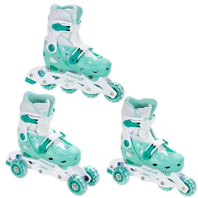 Produktbild von 3in1 Kinder Inlineskates Triskates Rollschuhe Raven Balloon Mint 29-32 verstellbar