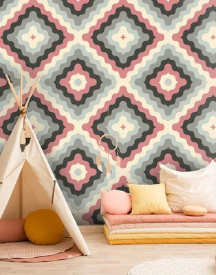 Produktbild von Coloray Fototapete 250x104 cm Vlies-Fototapete - Abstrakter retro geometrisch
