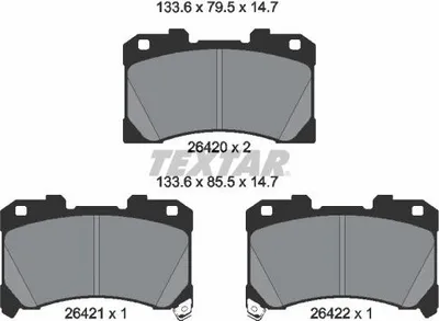 Produktbild von TEXTAR Bremsbeläge Satz Vorne für TOYOTA YARIS (P21, PA1, PH1) 2642001