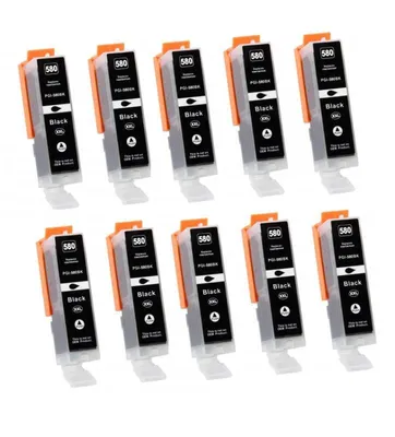 Produktbild von Tisanto 10x Druckerpatronen kompatibel für Canon PGI580 Black XXL PIXMA TR8550