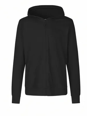Produktbild von Neutral - Kapuzenpullover für Herren/Damen Uni, Mit Reißverschluss, Jersey LT3727 (M) (Schwarz)