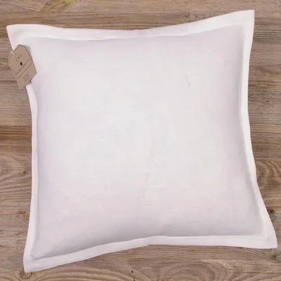 Produktbild von Kissen-Bezug 40x40 cm Landhaus-Stil weiß Baumwolle-Mix